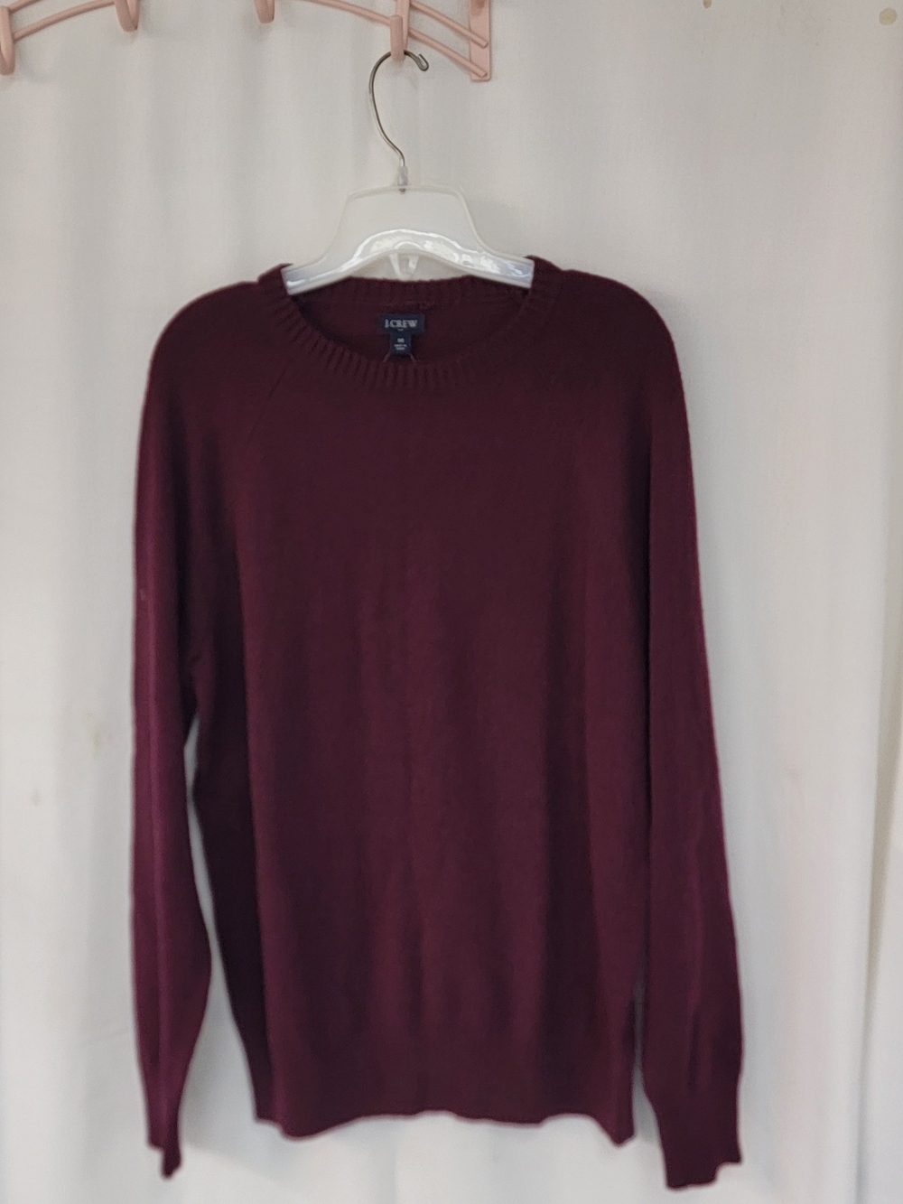 J. Crew Men's Crewneck Sweater in Burgundy